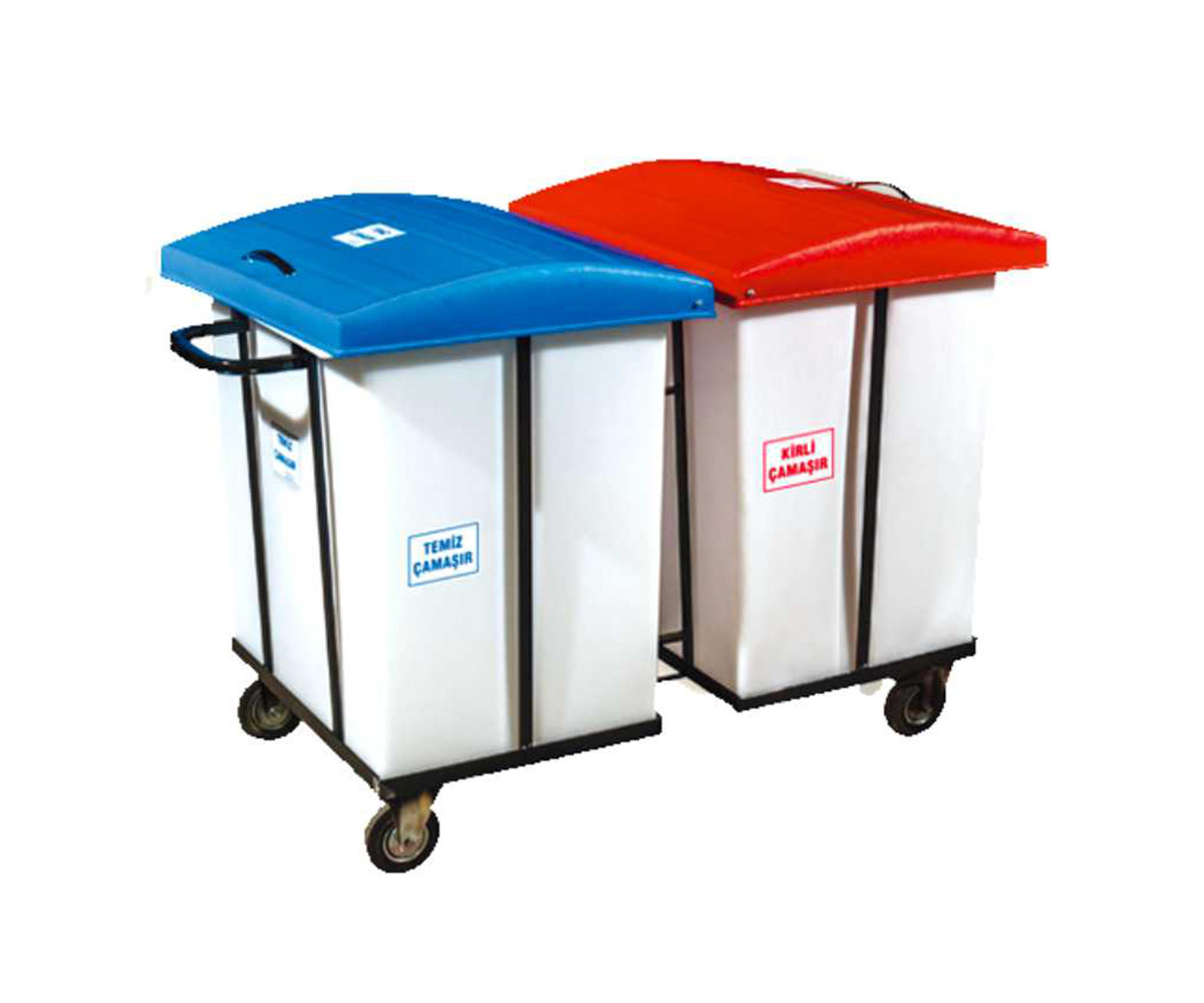 500 Litre İkili Çamaşır Taşıma Arabası