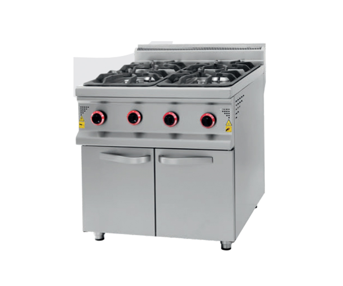 Dolaplı Dörtlü Gazlı Ocak