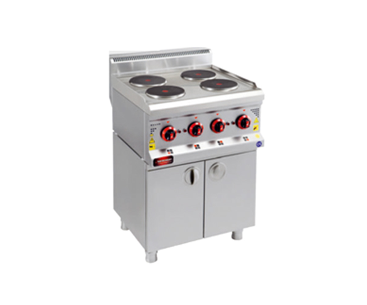 Dolaplı Elektrikli Dörtlü Ocak