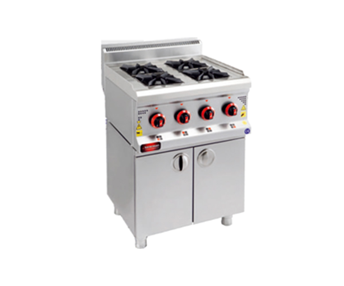 Dolaplı Gazlı Dörtlü Ocak