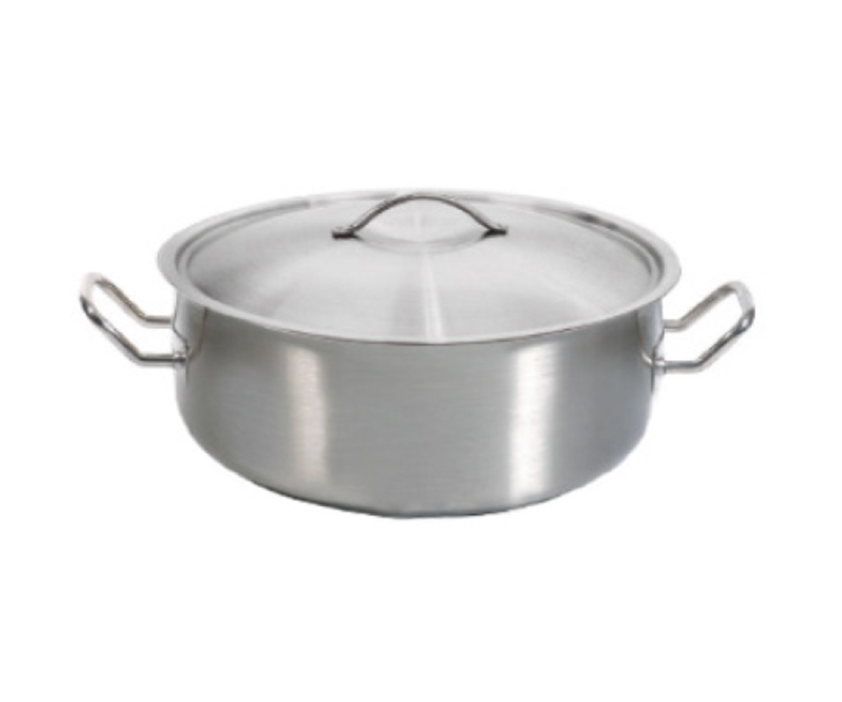 Silindirik Sığ Tencere Kapaklı